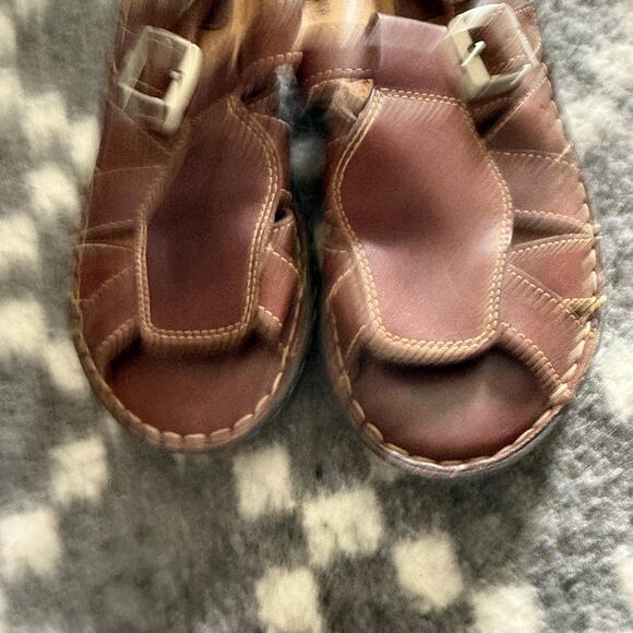 Born Shoes Fisherman Sandals Mens Size 8 EU 39 Leather Buckle Comfort - Picture 3 of 10